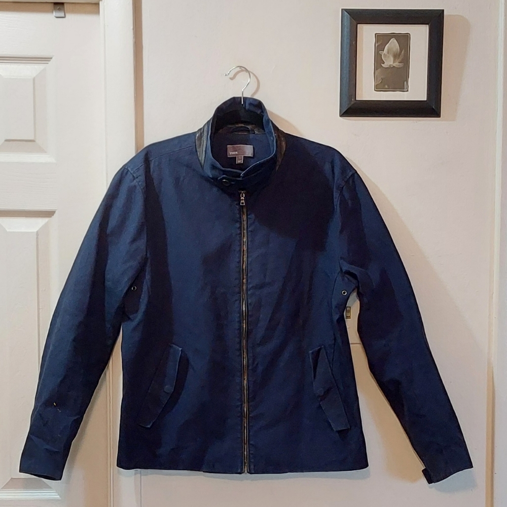 Vince Navy Zip-Front Lightweight Jackt Size Large